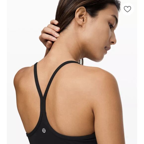 Lululemon Black Racerback Tank Top Built In Bra Athletic Yoga Womens M Size MFit - Picture 3 of 7